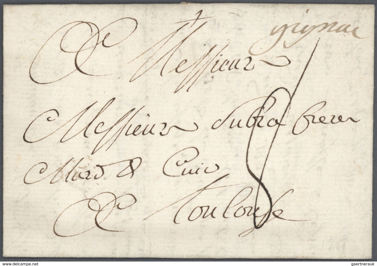 26349 Frankreich - Vorphilatelie: 1744/1791 ca., useful lot of 160 folded letters with cancellations of th