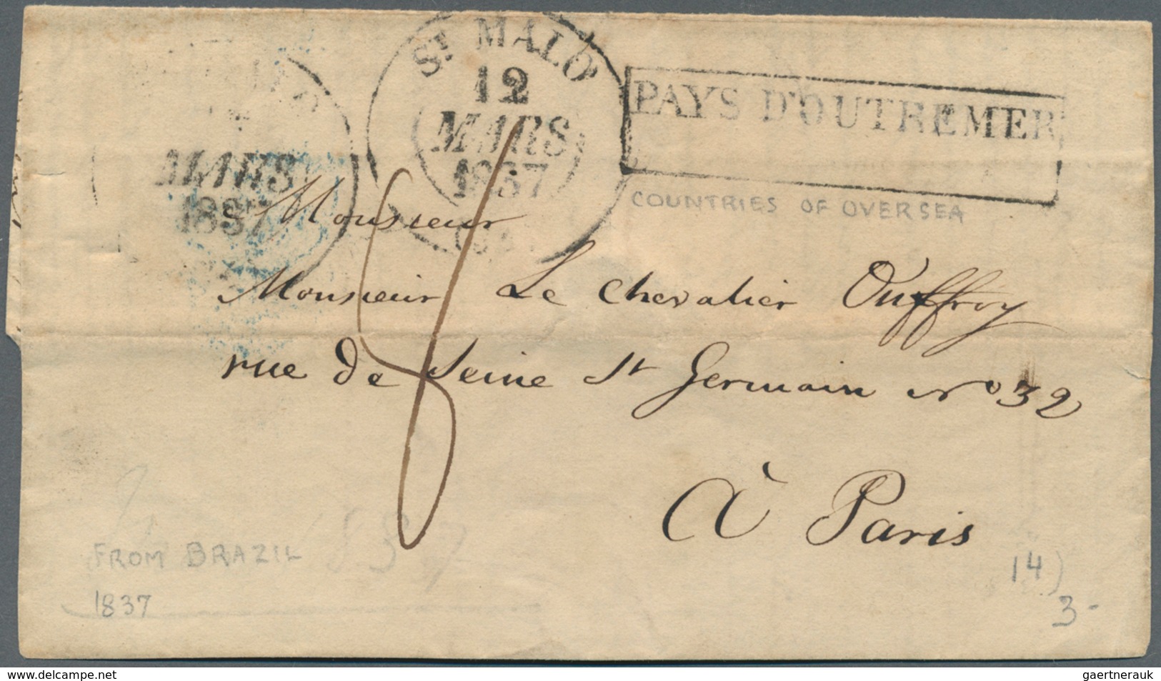 26350 Frankreich - Vorphilatelie: 1772/1878, 155 Letters Sent From France To Exlusively Foreign Destinatio - 1792-1815: Départements Conquis