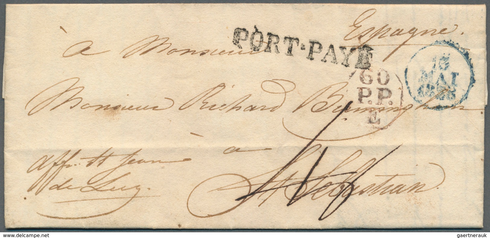 26350 Frankreich - Vorphilatelie: 1772/1878, 155 Letters Sent From France To Exlusively Foreign Destinatio - 1792-1815: Départements Conquis