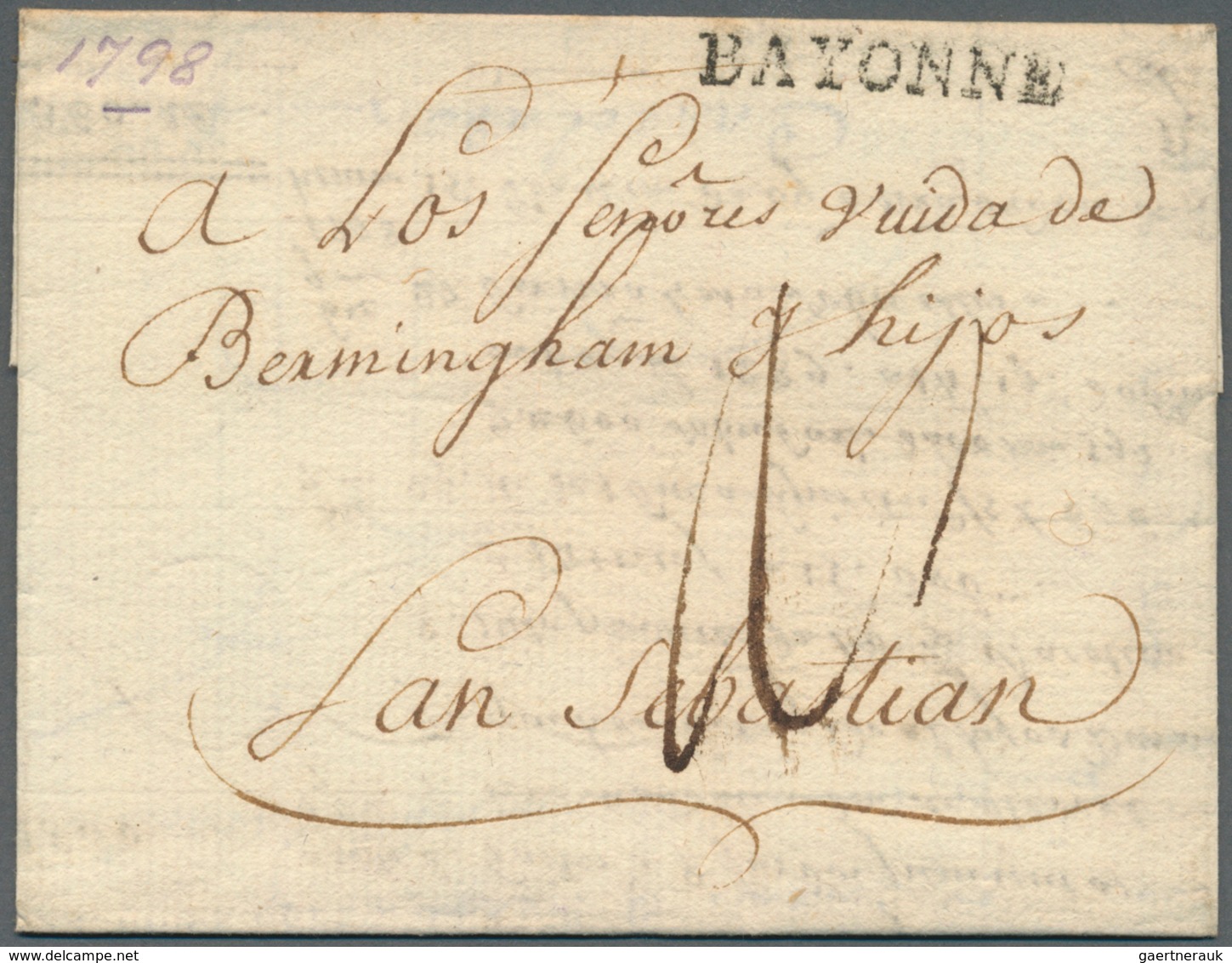 26350 Frankreich - Vorphilatelie: 1772/1878, 155 Letters Sent From France To Exlusively Foreign Destinatio - 1792-1815: Départements Conquis