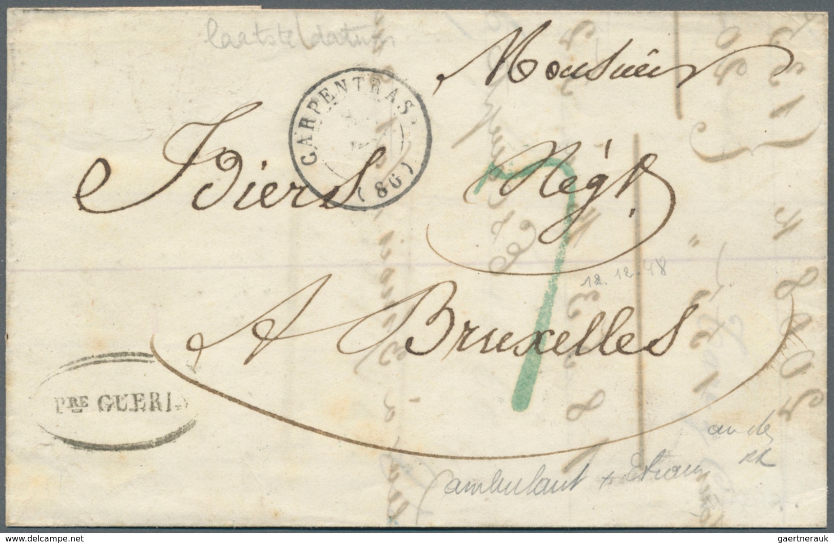 26350 Frankreich - Vorphilatelie: 1772/1878, 155 Letters Sent From France To Exlusively Foreign Destinatio - 1792-1815: Départements Conquis