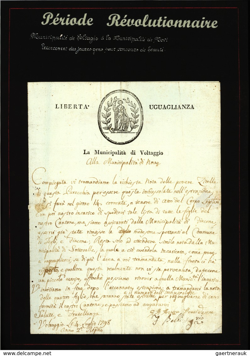 26352 Frankreich - Vorphilatelie: 1797/1805 (ca.) Collection Of Approx. 200 Letters (letter Contents)inclu - 1792-1815: Départements Conquis