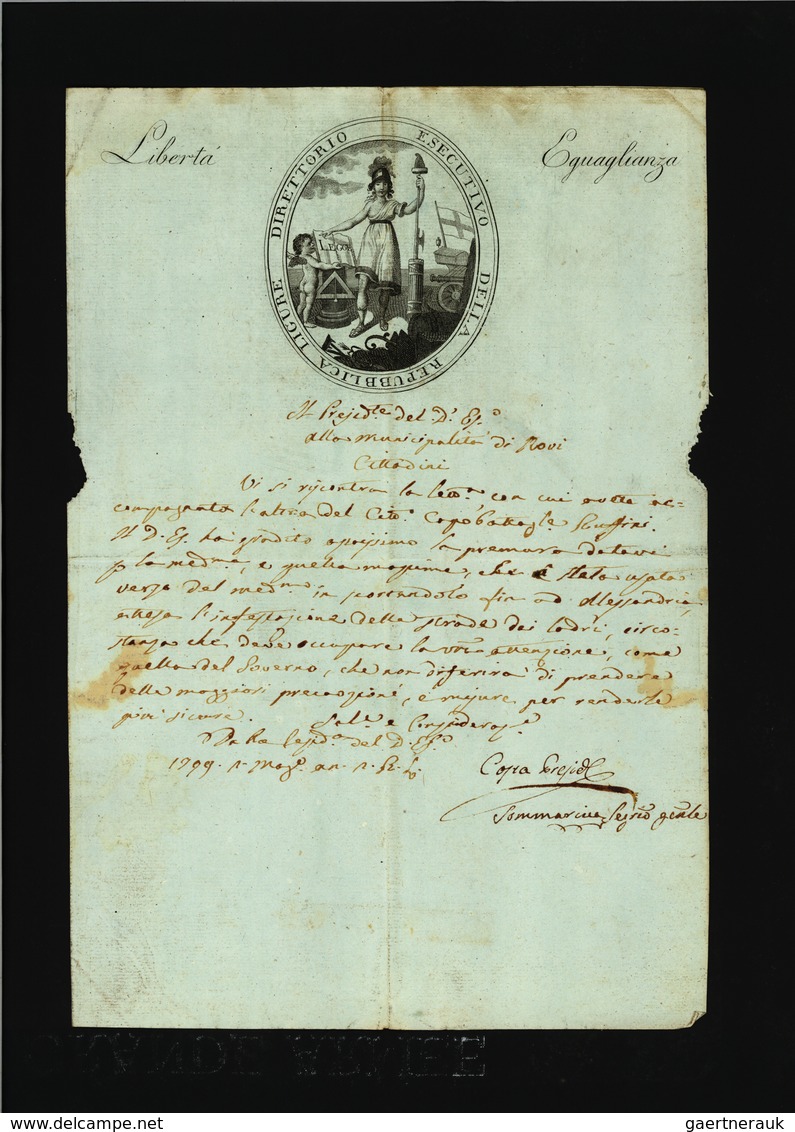 26352 Frankreich - Vorphilatelie: 1797/1805 (ca.) Collection of approx. 200 letters (letter contents)inclu