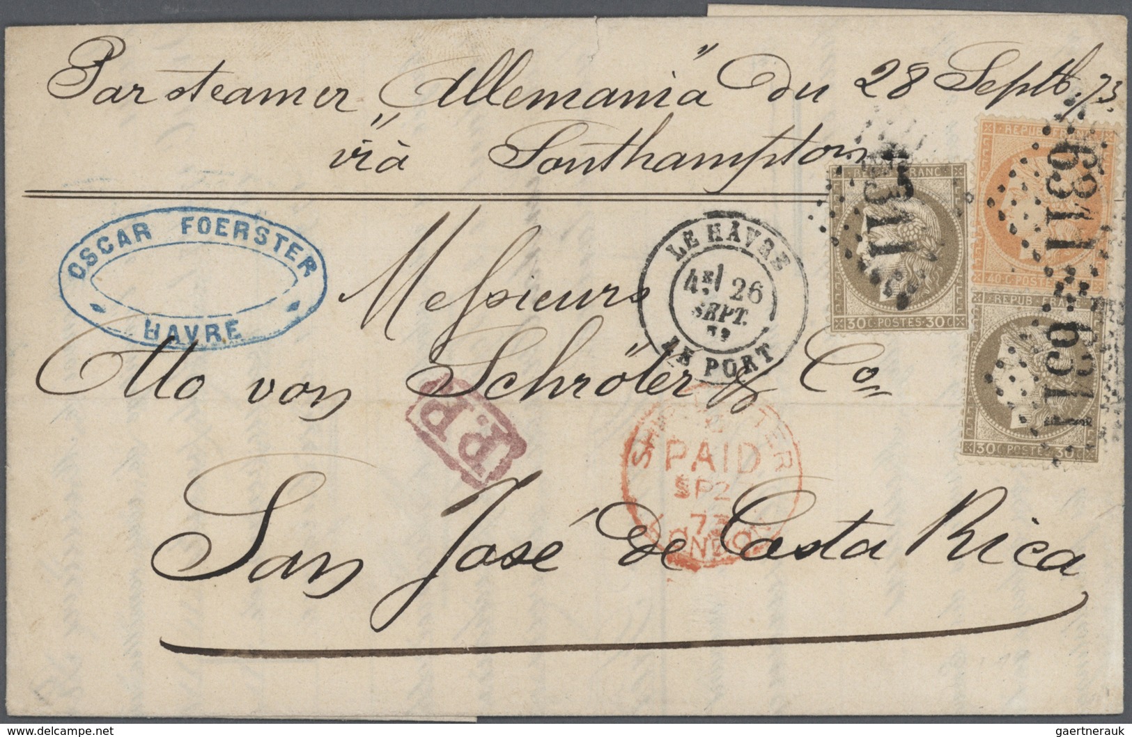 26357 Frankreich: 1781/1906, Sammlung Mit über 100 Briefen, Karten Und Ganzsachen Ab Vorphila Mit Schwerpu - Oblitérés