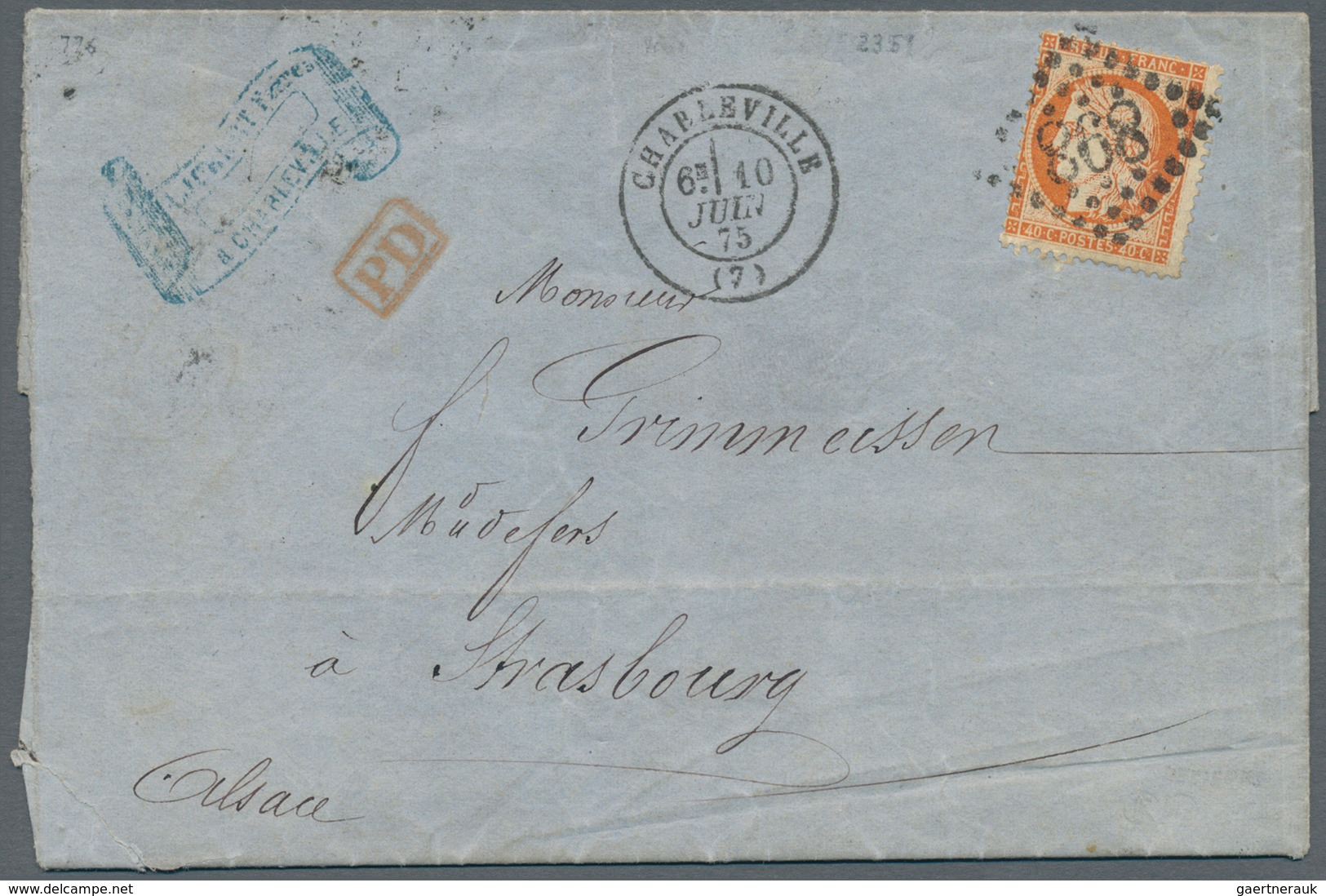 26358 Frankreich: 1798/1876, Schöner Kleiner Bestand Von Vorphilabriefen Sowie Ceres Und Napoleon-Frankatu - Used Stamps