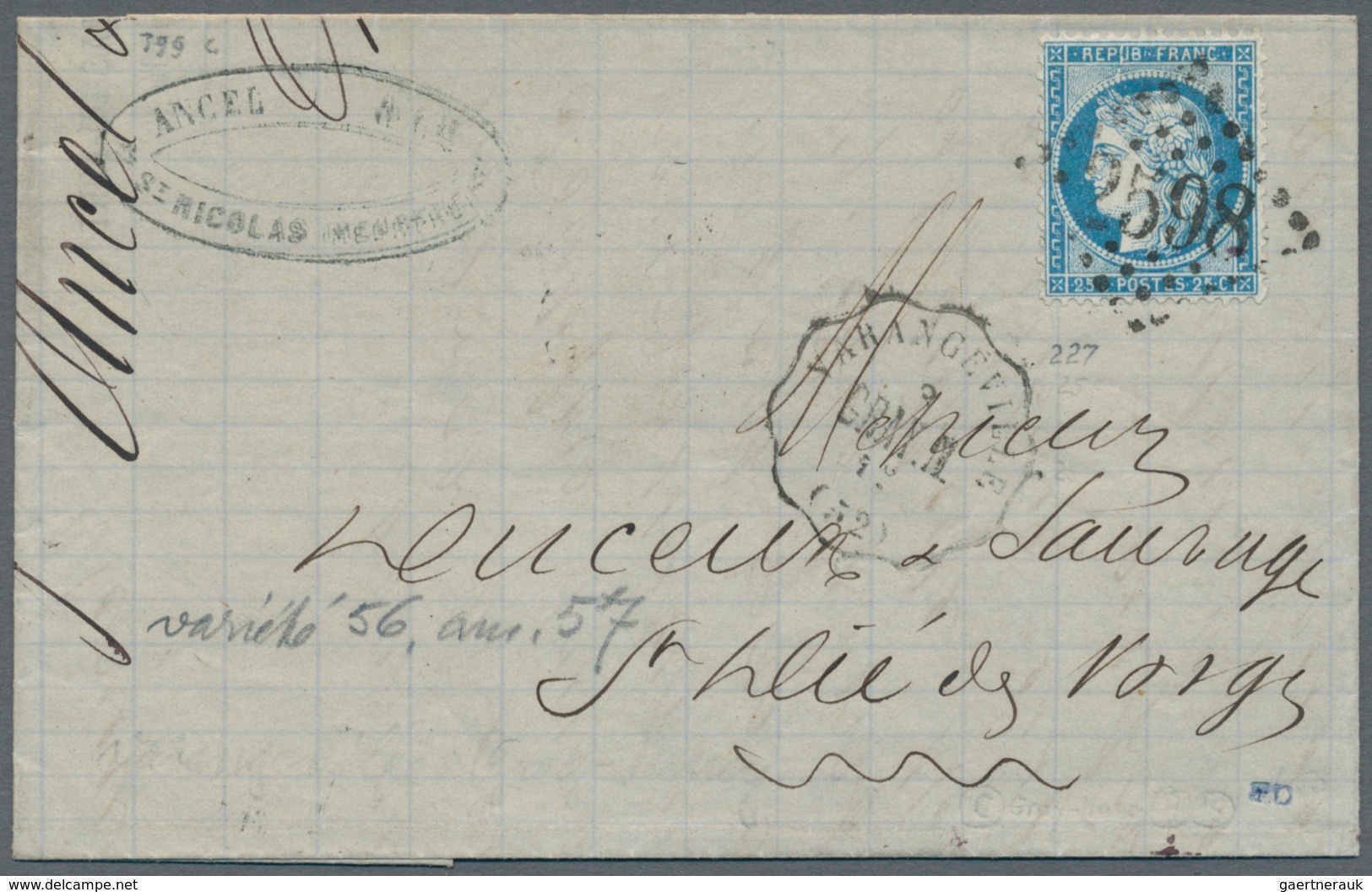 26358 Frankreich: 1798/1876, schöner kleiner Bestand von Vorphilabriefen sowie Ceres und Napoleon-Frankatu