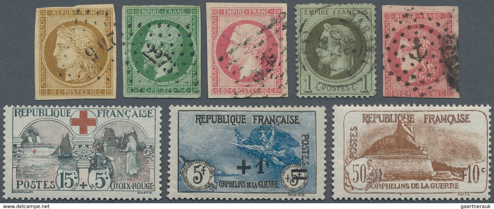 26364 Frankreich: 1849/1987, Useful Mixed Colletion In Six Lindner Binders Apparently Mnh Complete From 19 - Oblitérés