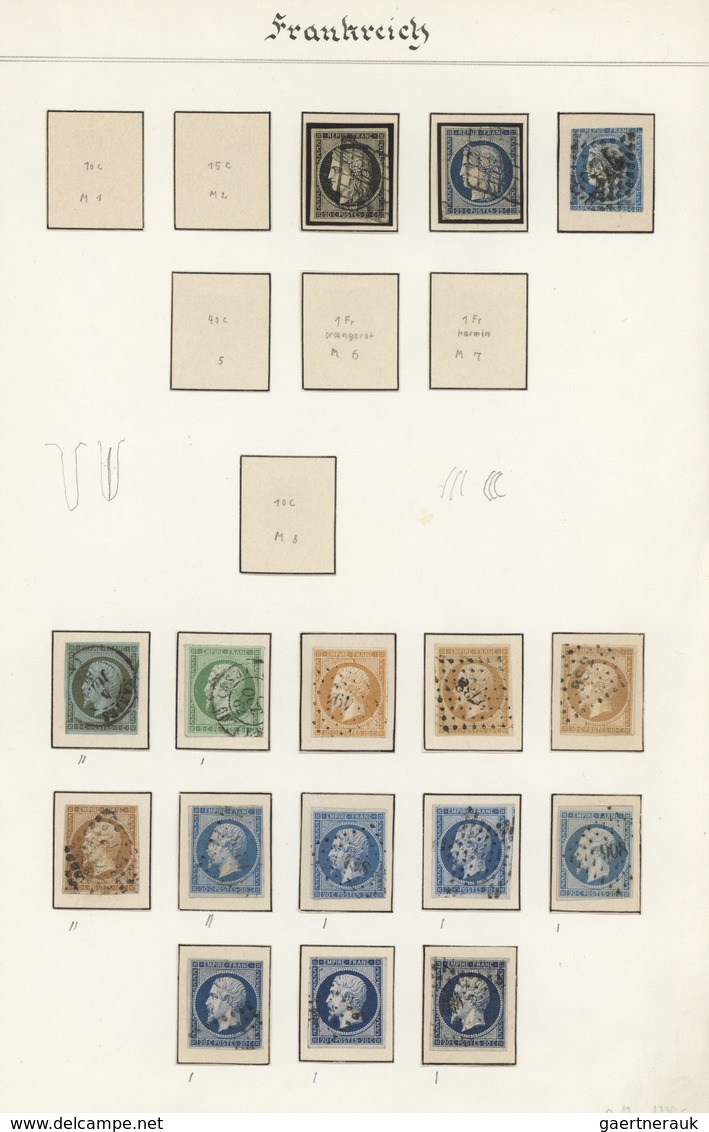 26365 Frankreich: 1849/1977, Mainly Used Collection/accumulation In Three Albums, Varied Condition And Sev - Oblitérés