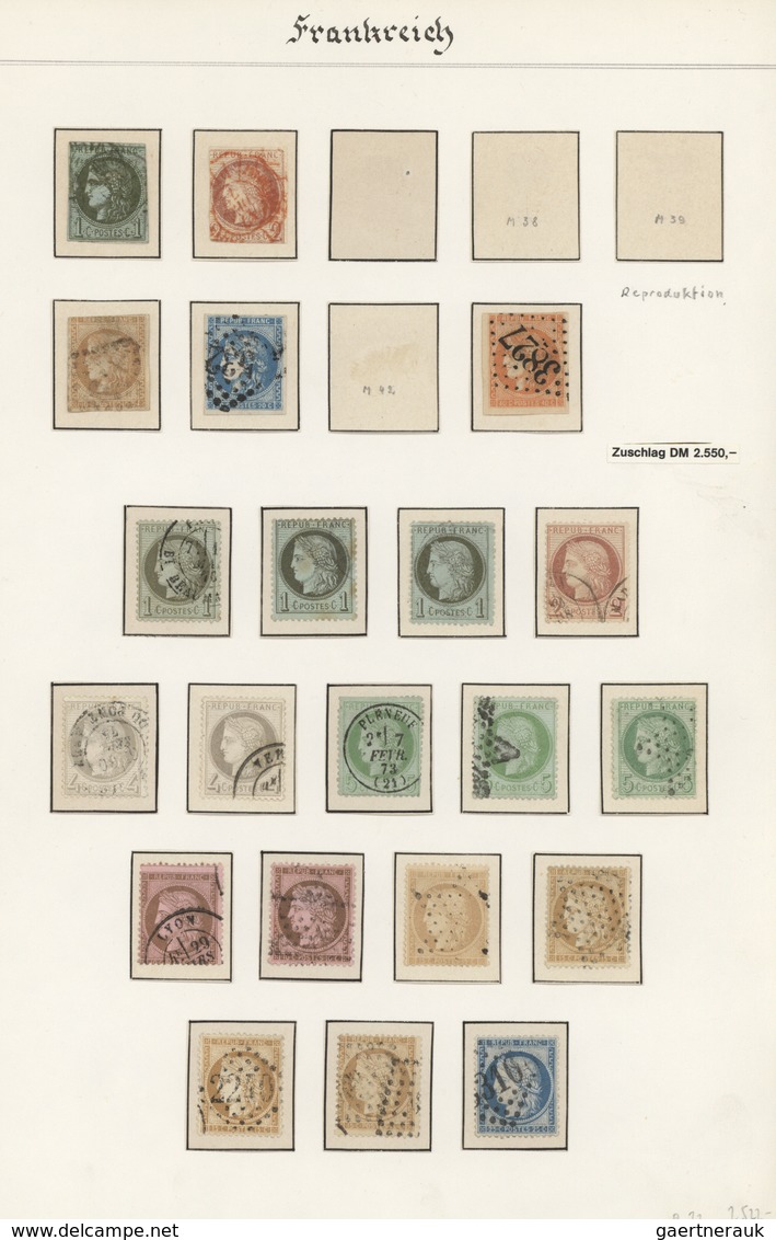 26365 Frankreich: 1849/1977, Mainly Used Collection/accumulation In Three Albums, Varied Condition And Sev - Oblitérés