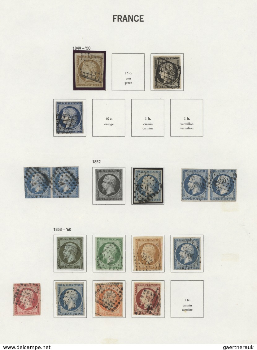 26365 Frankreich: 1849/1977, Mainly Used Collection/accumulation In Three Albums, Varied Condition And Sev - Oblitérés