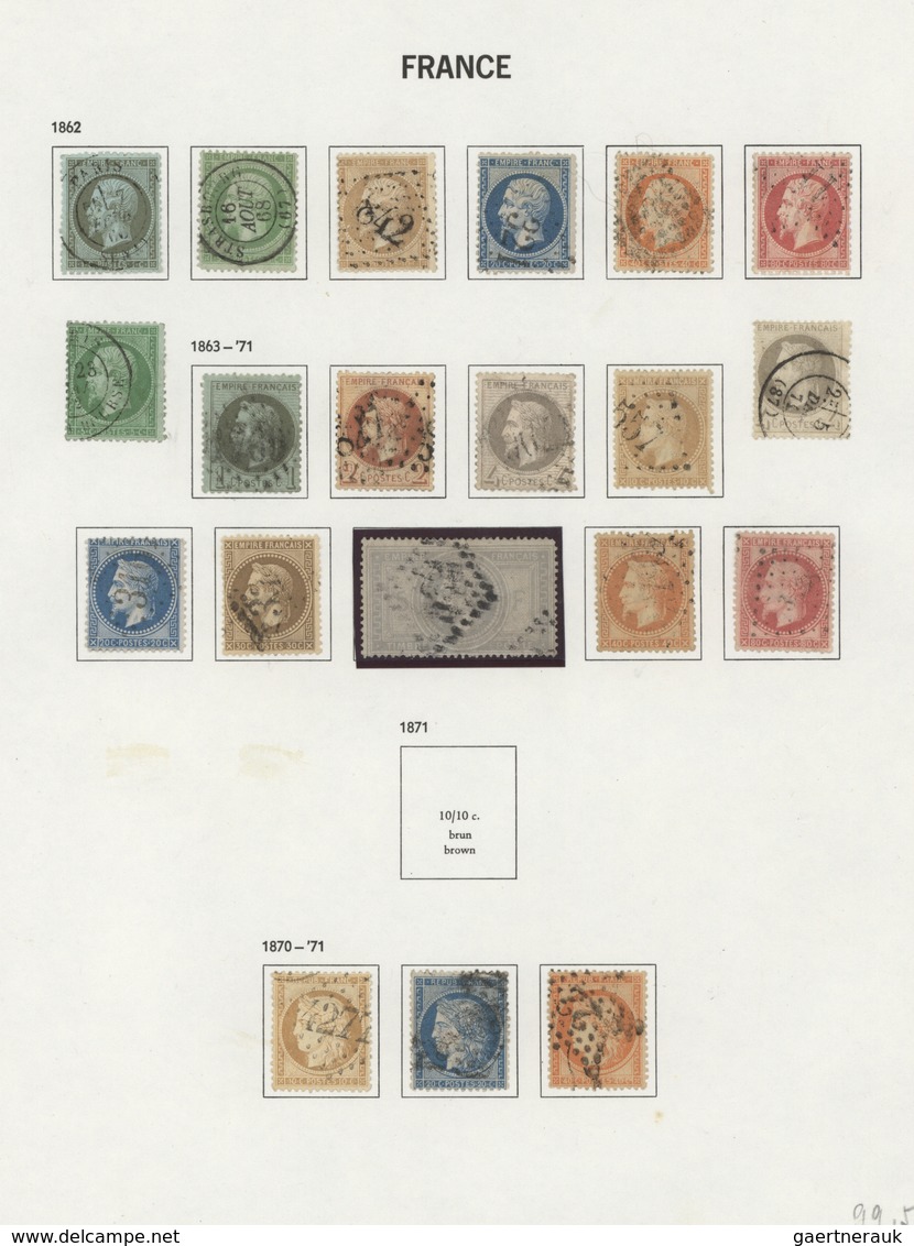 26365 Frankreich: 1849/1977, Mainly Used Collection/accumulation In Three Albums, Varied Condition And Sev - Oblitérés
