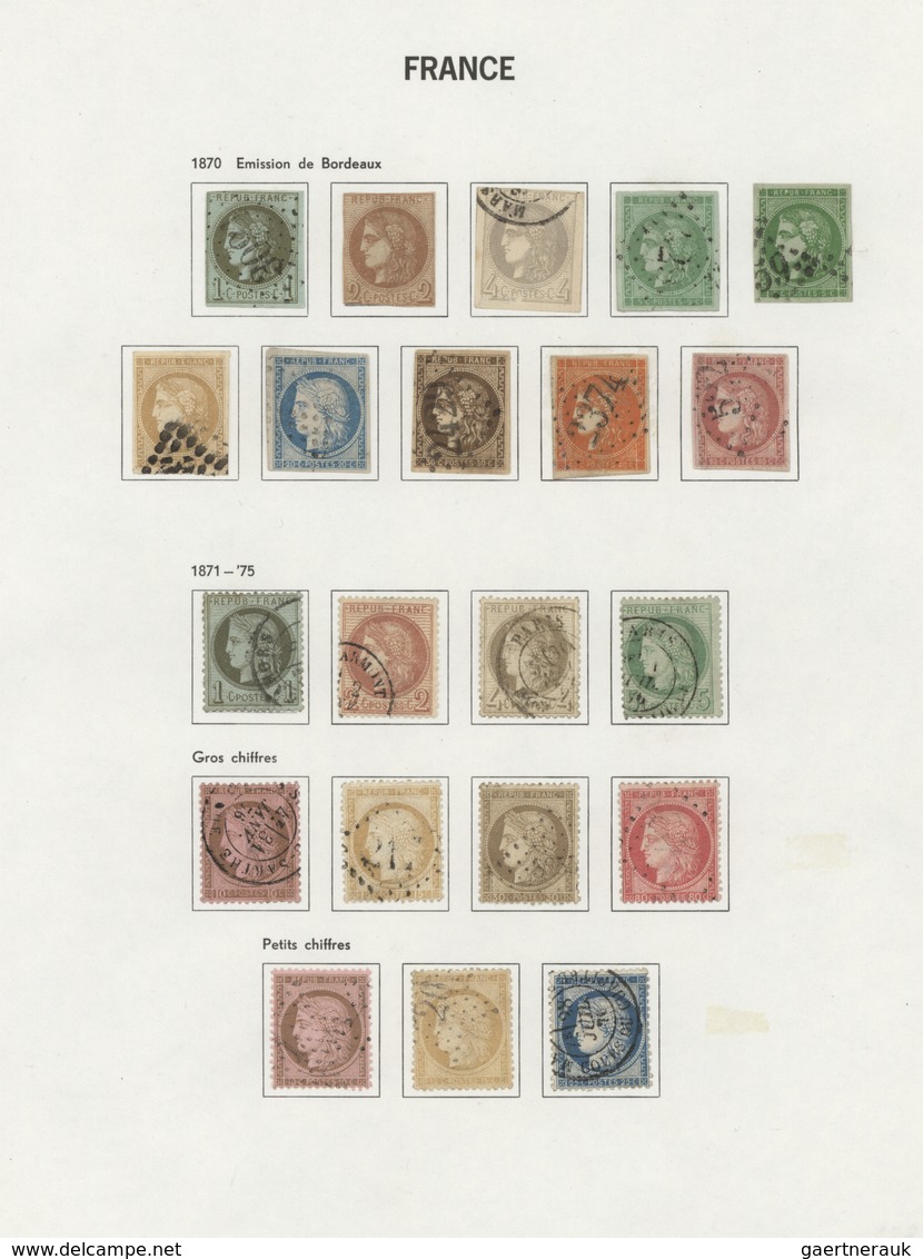 26365 Frankreich: 1849/1977, Mainly Used Collection/accumulation In Three Albums, Varied Condition And Sev - Oblitérés
