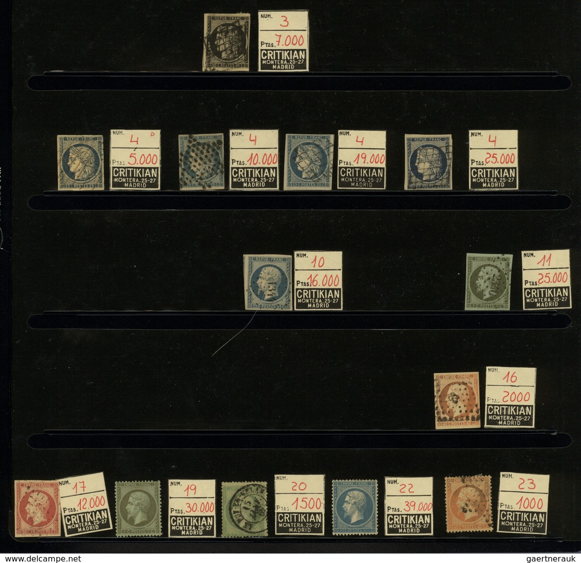 26366 Frankreich: 1849/1948 (approx). Many Good Sets And Stamps From #3 On In Album. Mint, NH, Unused, Use - Oblitérés