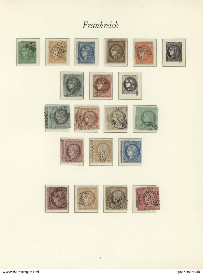 26367 Frankreich: 1849/1944, Used And Mint Collection On Album Pages, Varied Condition, From 1st Issue Eig - Oblitérés
