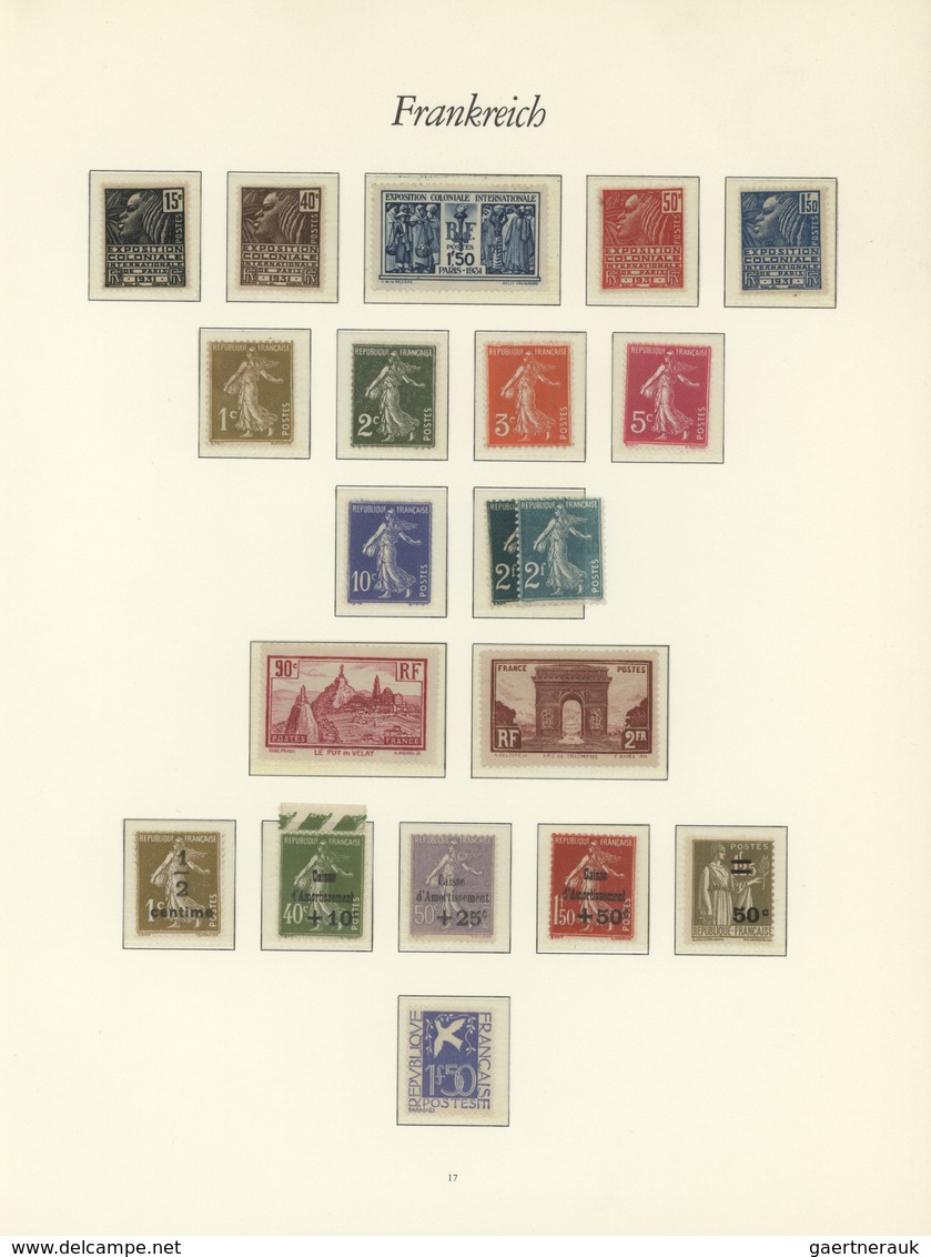 26367 Frankreich: 1849/1944, used and mint collection on album pages, varied condition, from 1st issue eig