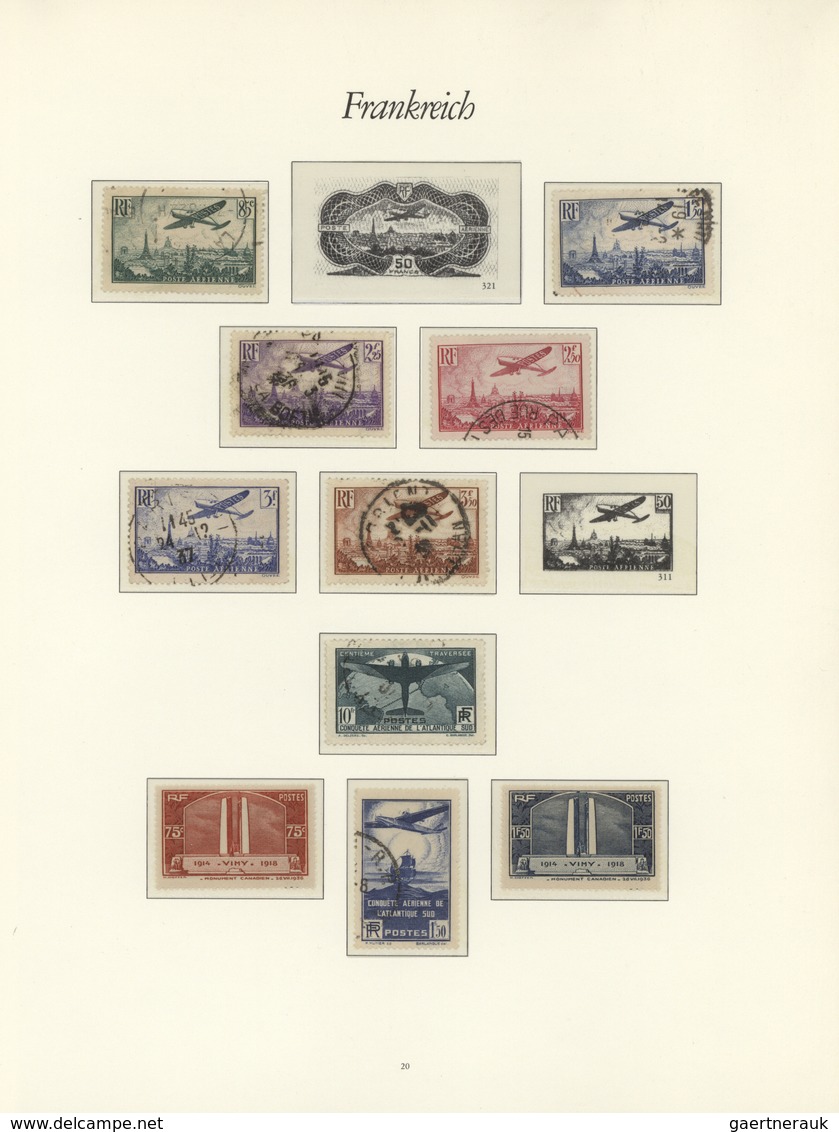 26367 Frankreich: 1849/1944, used and mint collection on album pages, varied condition, from 1st issue eig