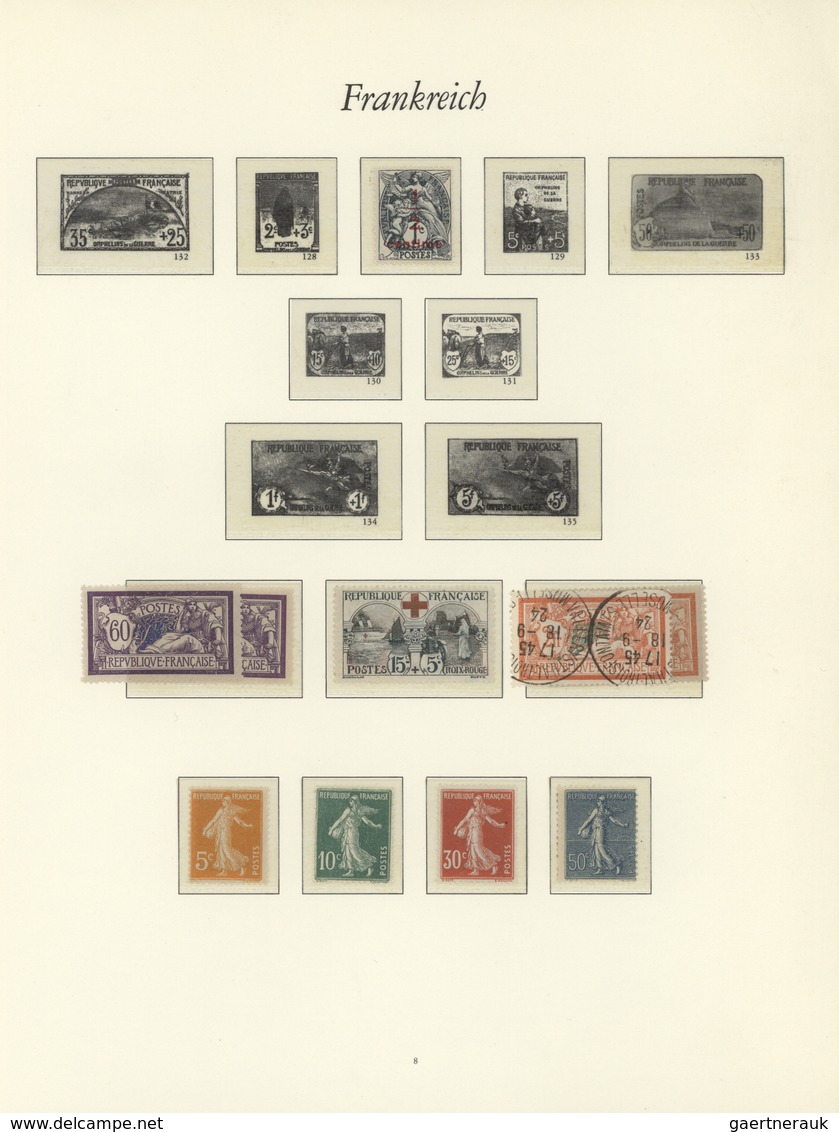 26367 Frankreich: 1849/1944, used and mint collection on album pages, varied condition, from 1st issue eig