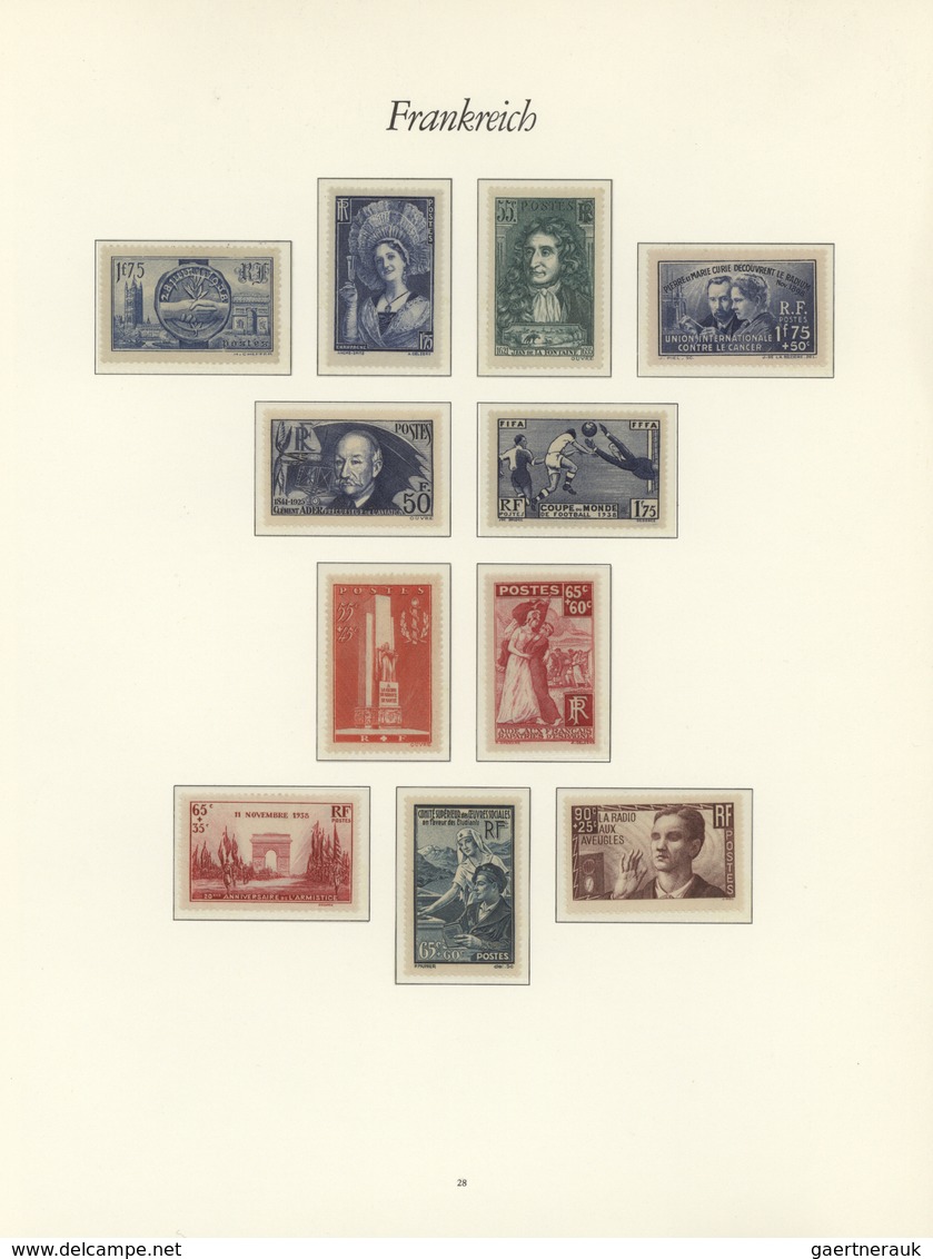 26367 Frankreich: 1849/1944, used and mint collection on album pages, varied condition, from 1st issue eig
