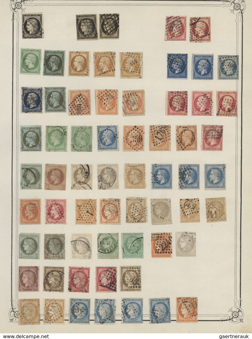 26368 Frankreich: 1849/1920, Collection On Old Yvert Leaves Beginning With A Great Deal Of Ceres And Naopl - Oblitérés