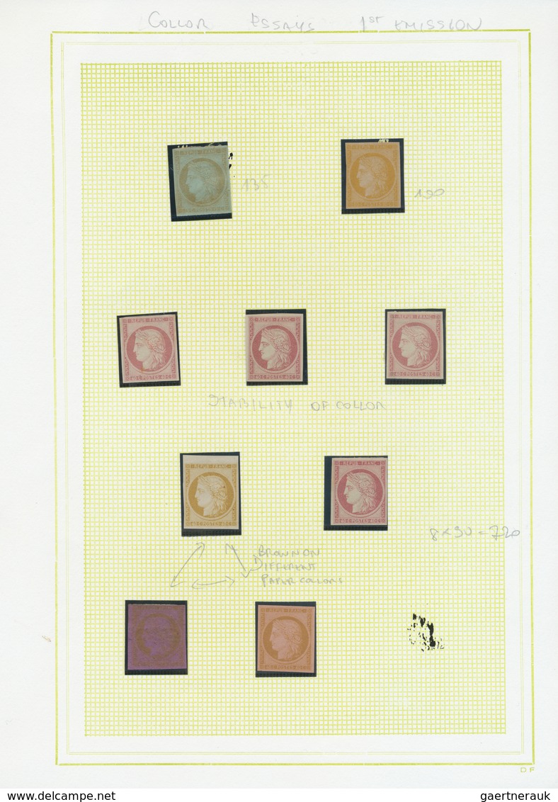 26370 Frankreich: 1849/1867, CERES/NAPOLEON, Collection Of Apprx. 130 Official Essais On Album Pages, Show - Oblitérés