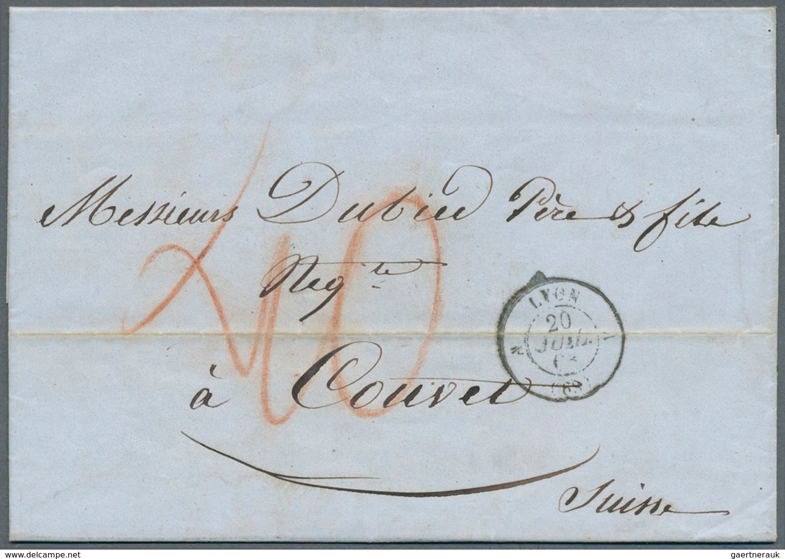 26378 Frankreich: 1850/1940, 70 Covers And Cards Including 48 Letters From The Time Of 1850 To 1865, Most - Oblitérés