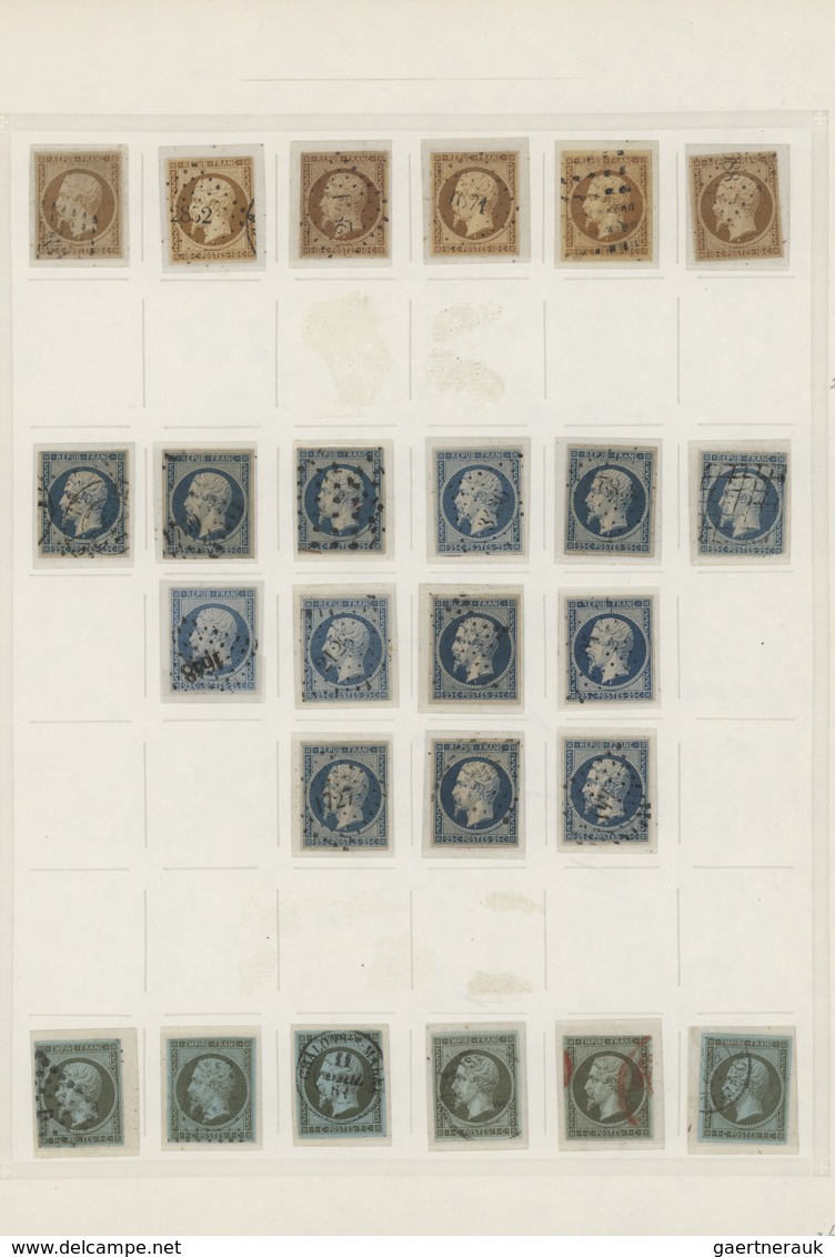 26384 Frankreich: 1852/1860 (ca.), NAPOLEON PRESIDENCE AND EMPIRE ND, Specialised Collection Of Apprx. 320 - Oblitérés