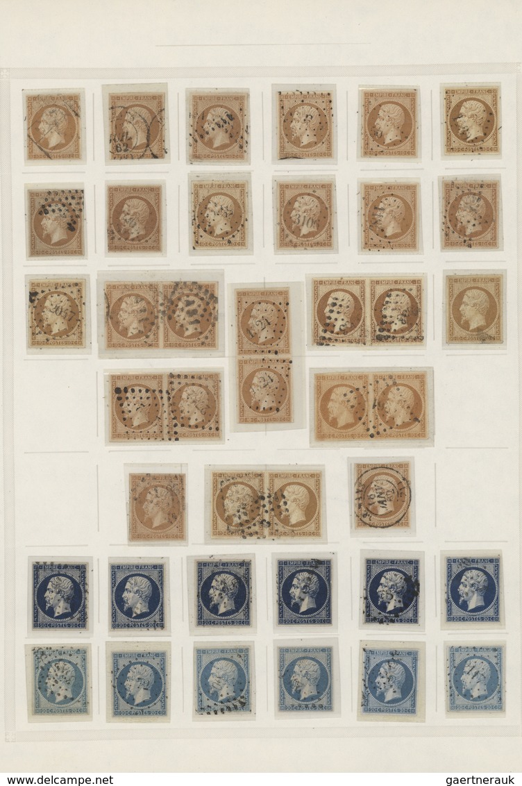 26384 Frankreich: 1852/1860 (ca.), NAPOLEON PRESIDENCE AND EMPIRE ND, Specialised Collection Of Apprx. 320 - Oblitérés