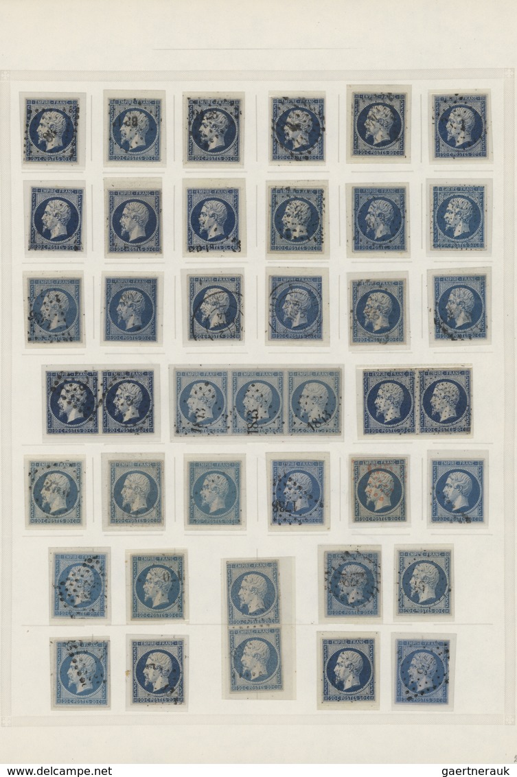 26384 Frankreich: 1852/1860 (ca.), NAPOLEON PRESIDENCE AND EMPIRE ND, Specialised Collection Of Apprx. 320 - Oblitérés