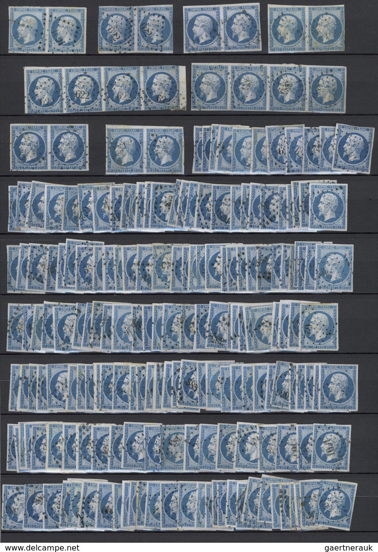 26388 Frankreich: 1853/1875 (ca.), Accumulation Of Apprx. 630 Stamps, Some In Varied Condition, Main Value - Oblitérés