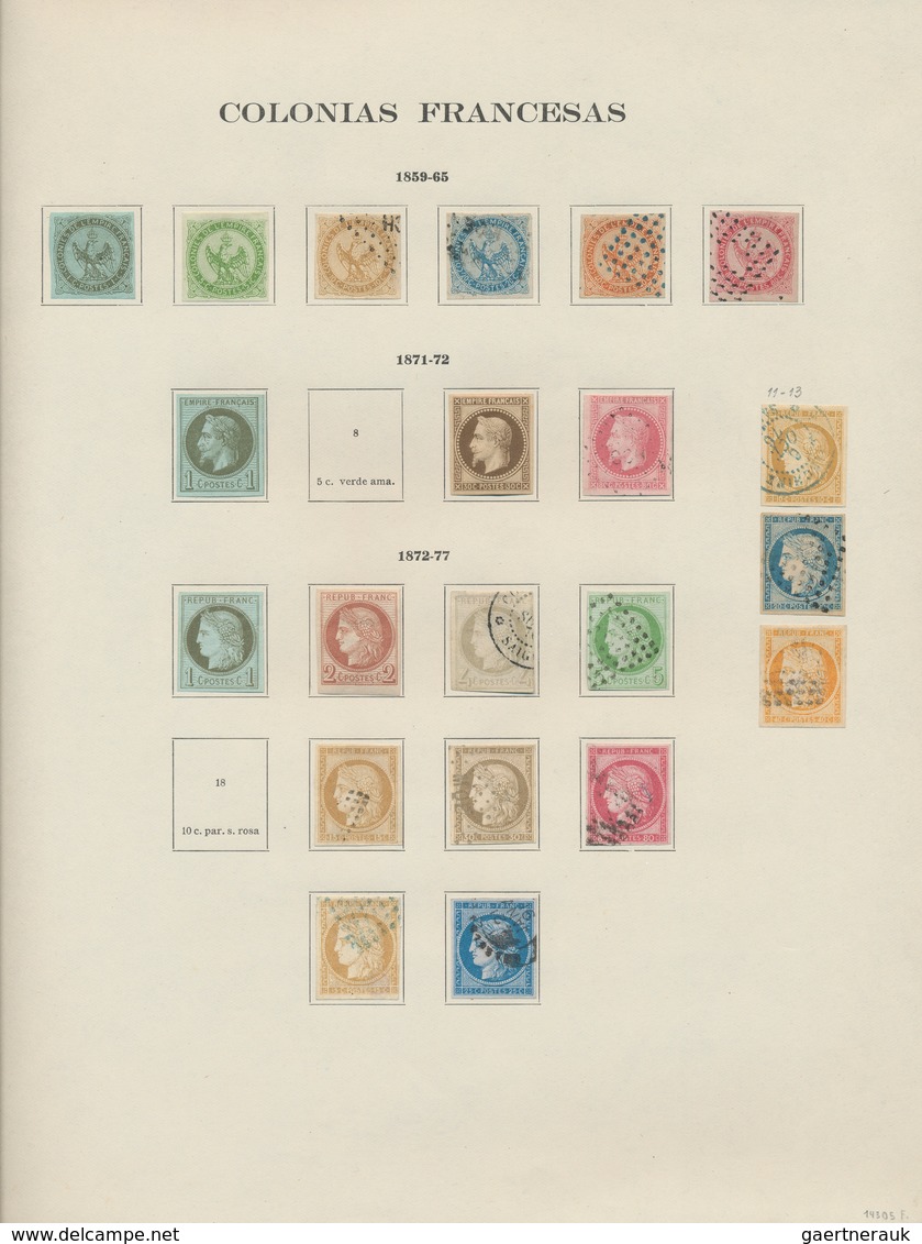 26393 Frankreich: 1859/1959, FRANCE AND COLONIES: Nice Remainder Collection Still With Several High Value - Oblitérés