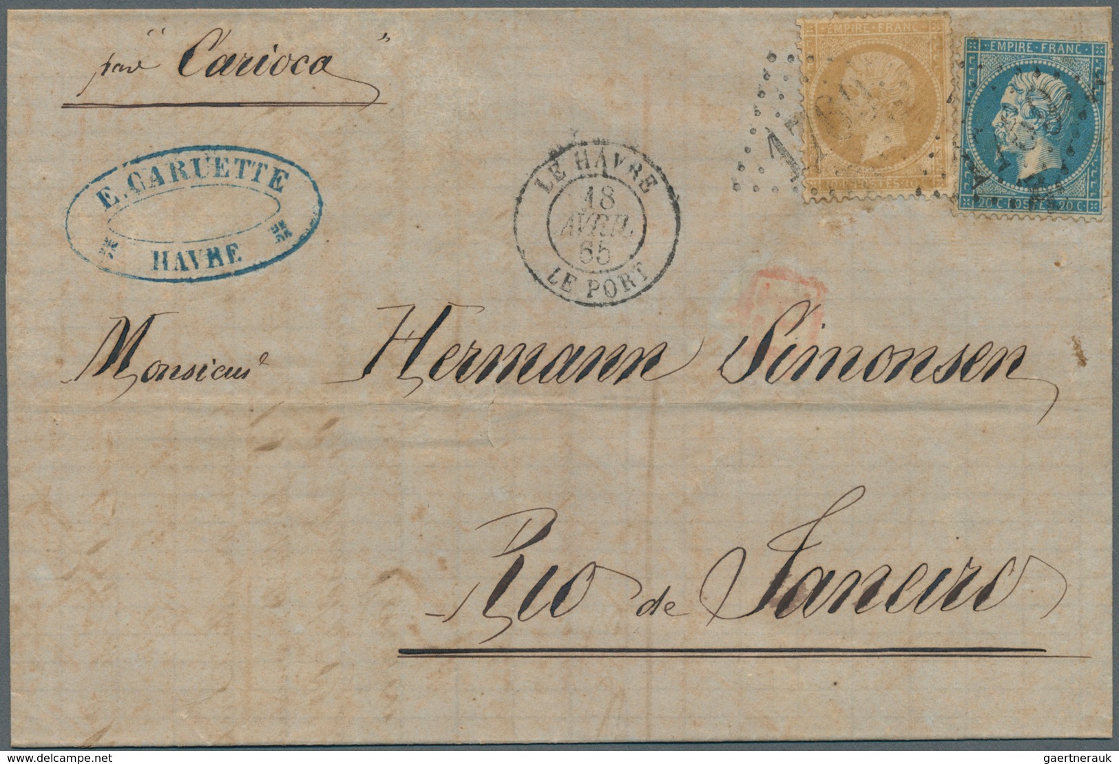 26398 Frankreich: 1865/1872, Lot Of Eight Lettersheets With Napoloen And Ceres Frankings To Brazil/Argenti - Oblitérés