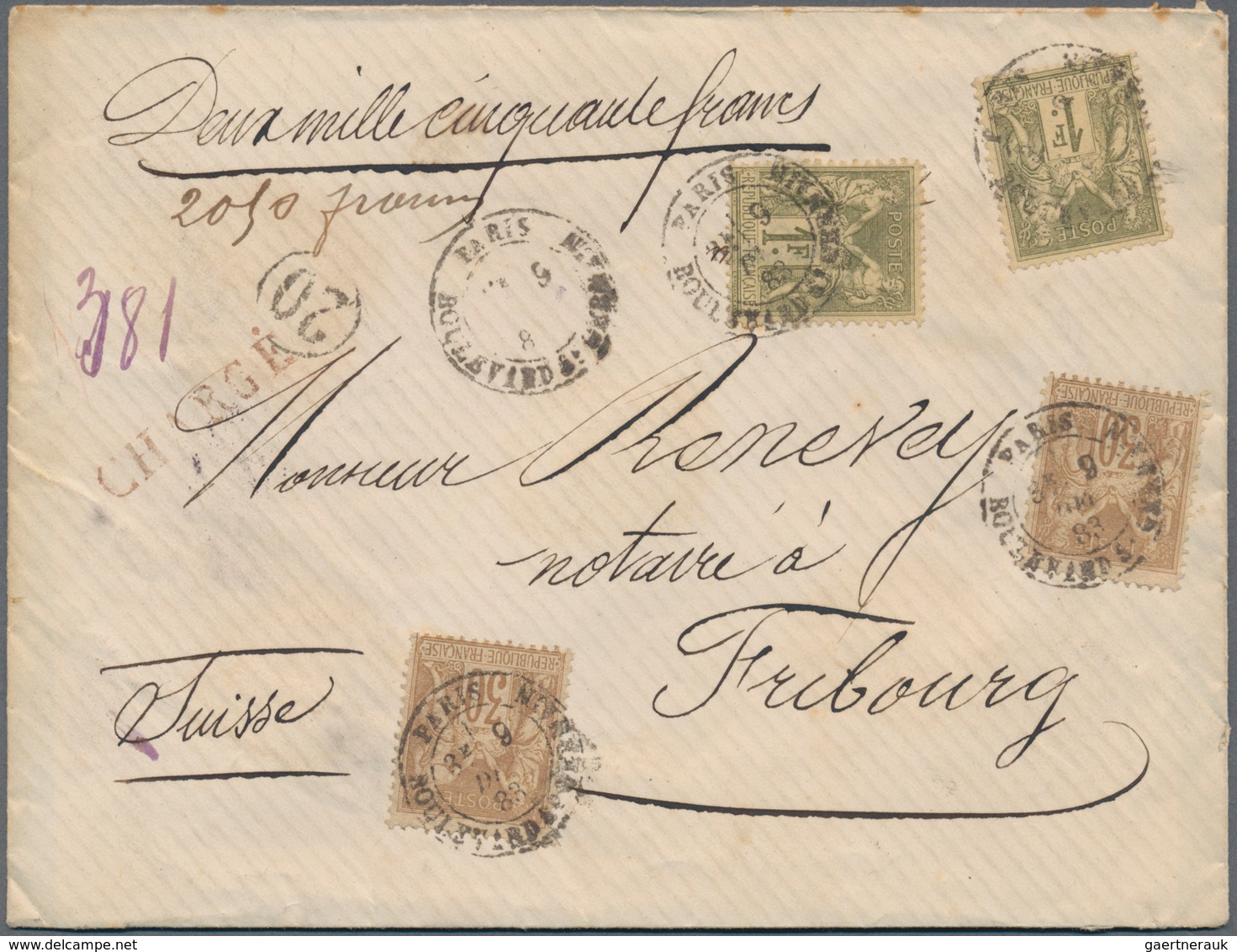 26399 Frankreich: 1869/1922, lot of apprx. 55 covers, cards and used stationeries, bearing mainly franking