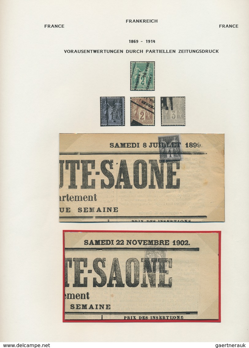 26400 Frankreich: 1869/1902, Specialised Assortment Of Postage Stamps/newspaper Stamps/fiscals Which Have - Oblitérés