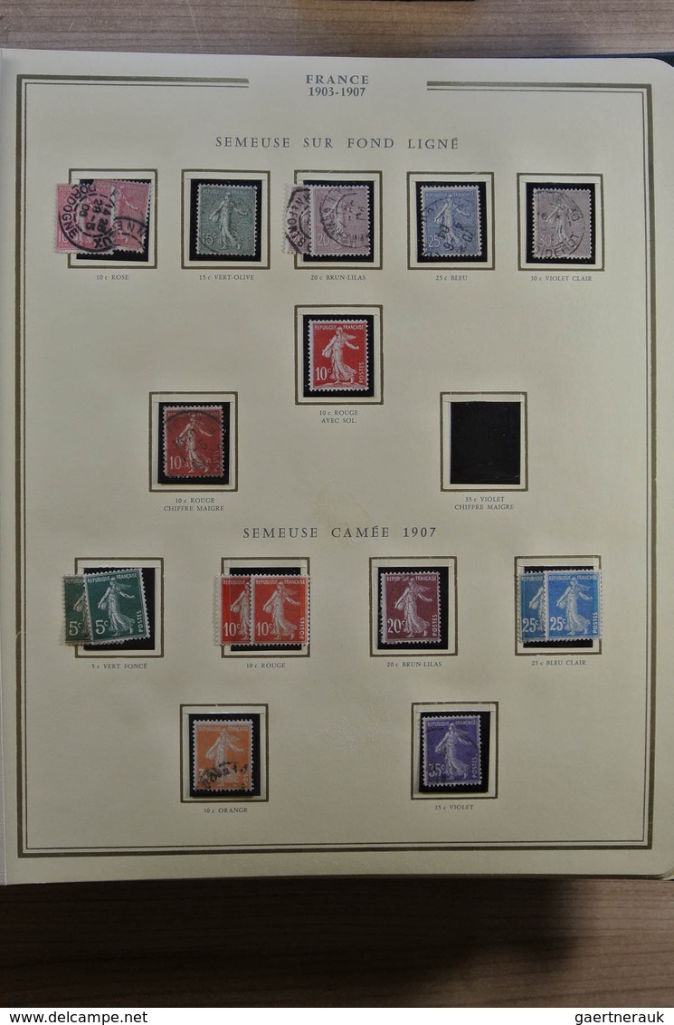 26419 Frankreich: 1900-1972. Well filled, MNH, mint hinged and used collection France 1900-1972 in 3 luxe