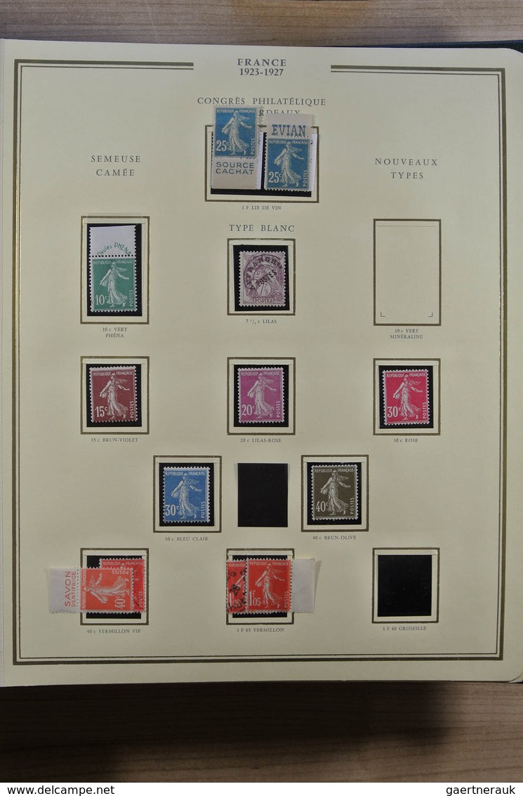26419 Frankreich: 1900-1972. Well filled, MNH, mint hinged and used collection France 1900-1972 in 3 luxe