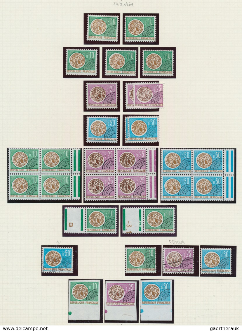 26493 Frankreich - Vorausentwertungen: 1954/1983, PRECANCELLATIONS (préoblitérés), collection of apprx. 40