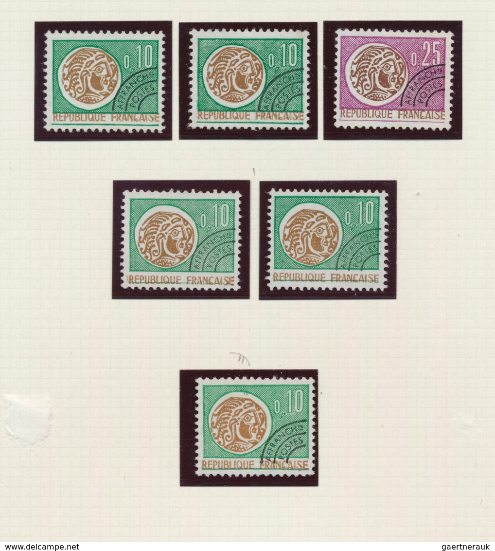 26493 Frankreich - Vorausentwertungen: 1954/1983, PRECANCELLATIONS (préoblitérés), collection of apprx. 40