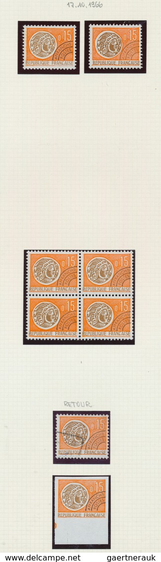 26493 Frankreich - Vorausentwertungen: 1954/1983, PRECANCELLATIONS (préoblitérés), collection of apprx. 40