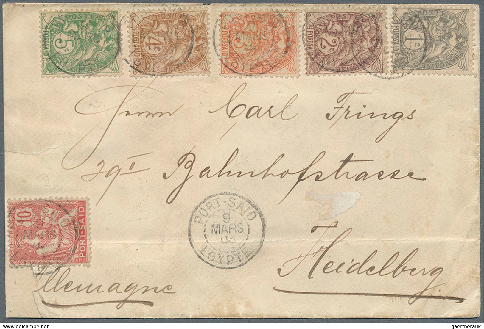 26497 Französische Post in Ägypten - Alexandria: 1812/1927, French P.O. Alexandria/Port Said, mint and use