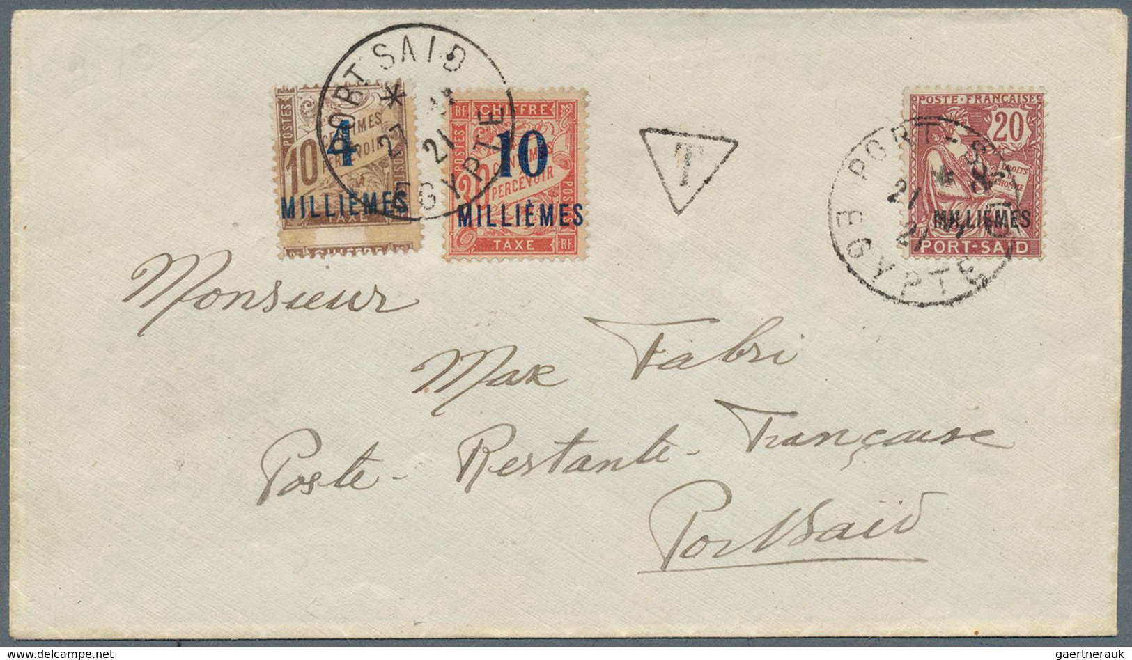 26497 Französische Post in Ägypten - Alexandria: 1812/1927, French P.O. Alexandria/Port Said, mint and use