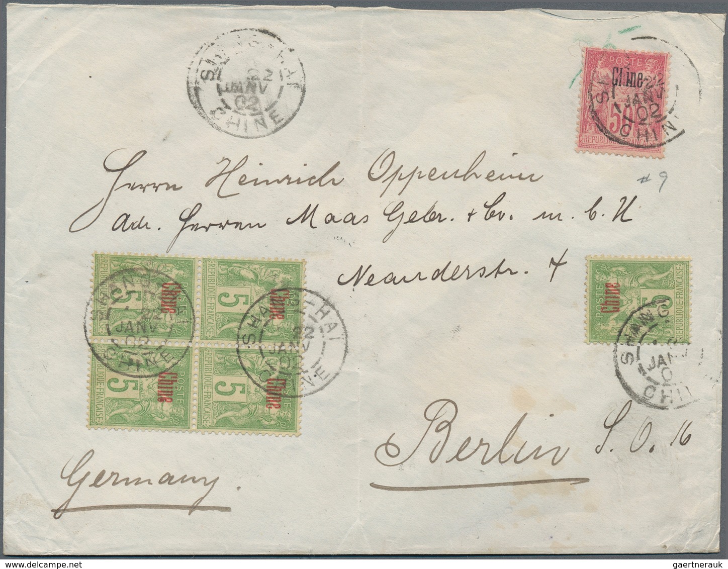 26499 Französische Post in China: 1888/1921, used collection on stocksheets with clear focus on the apprx.