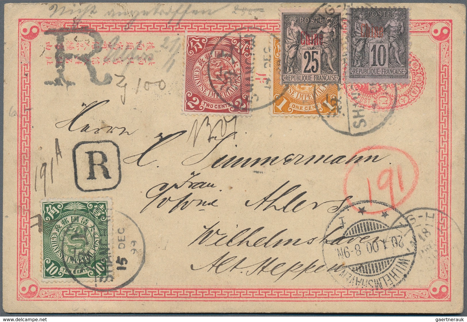 26499 Französische Post in China: 1888/1921, used collection on stocksheets with clear focus on the apprx.