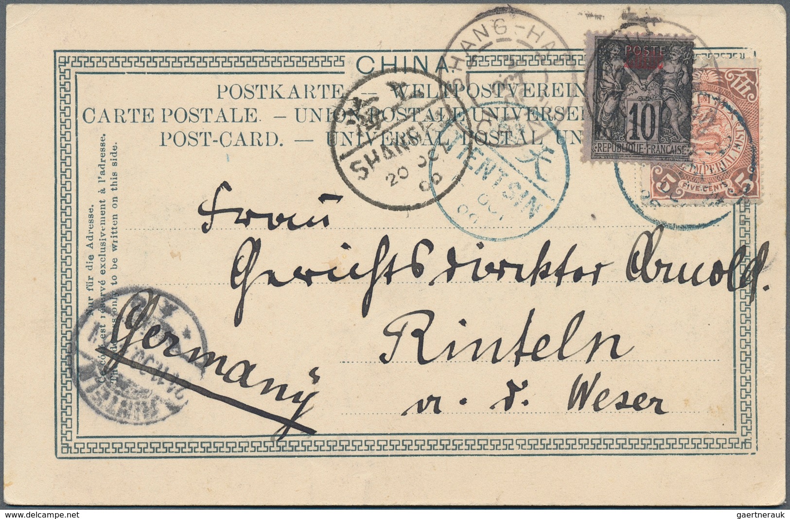 26499 Französische Post in China: 1888/1921, used collection on stocksheets with clear focus on the apprx.