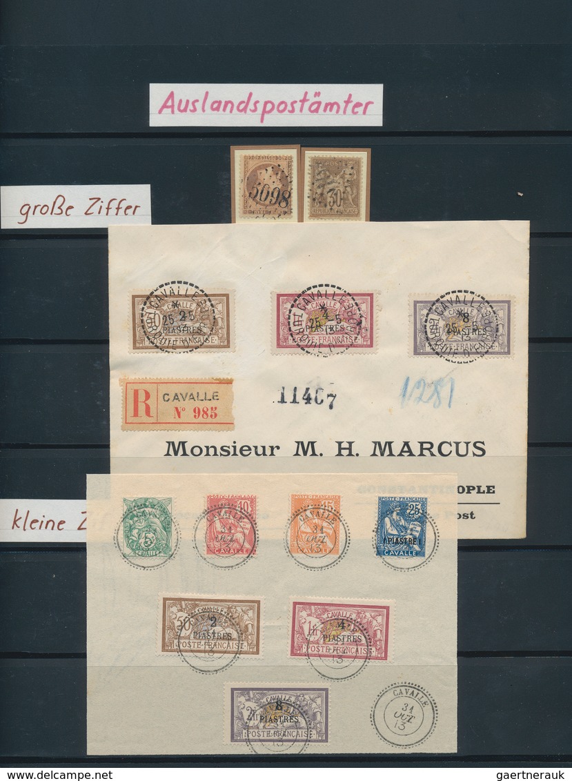 26500 Französische Post in der Levante: 1838/1942 (ca.), comprehensive collection in a binder incl. Vathy,