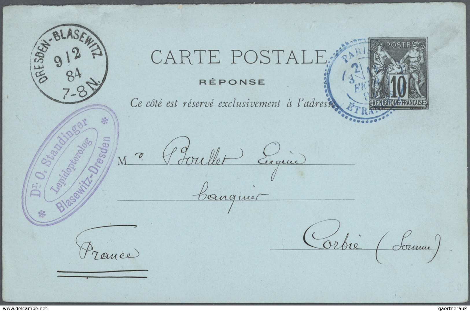 26520 Frankreich - Ganzsachen: 1875/1910 (ca.), Sammlung von etwa 140 alten Ganzsachen bzw. Postkarten-Vor