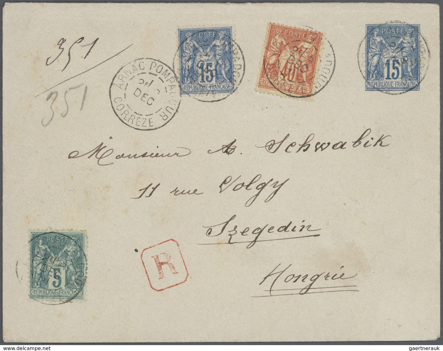 26520 Frankreich - Ganzsachen: 1875/1910 (ca.), Sammlung von etwa 140 alten Ganzsachen bzw. Postkarten-Vor