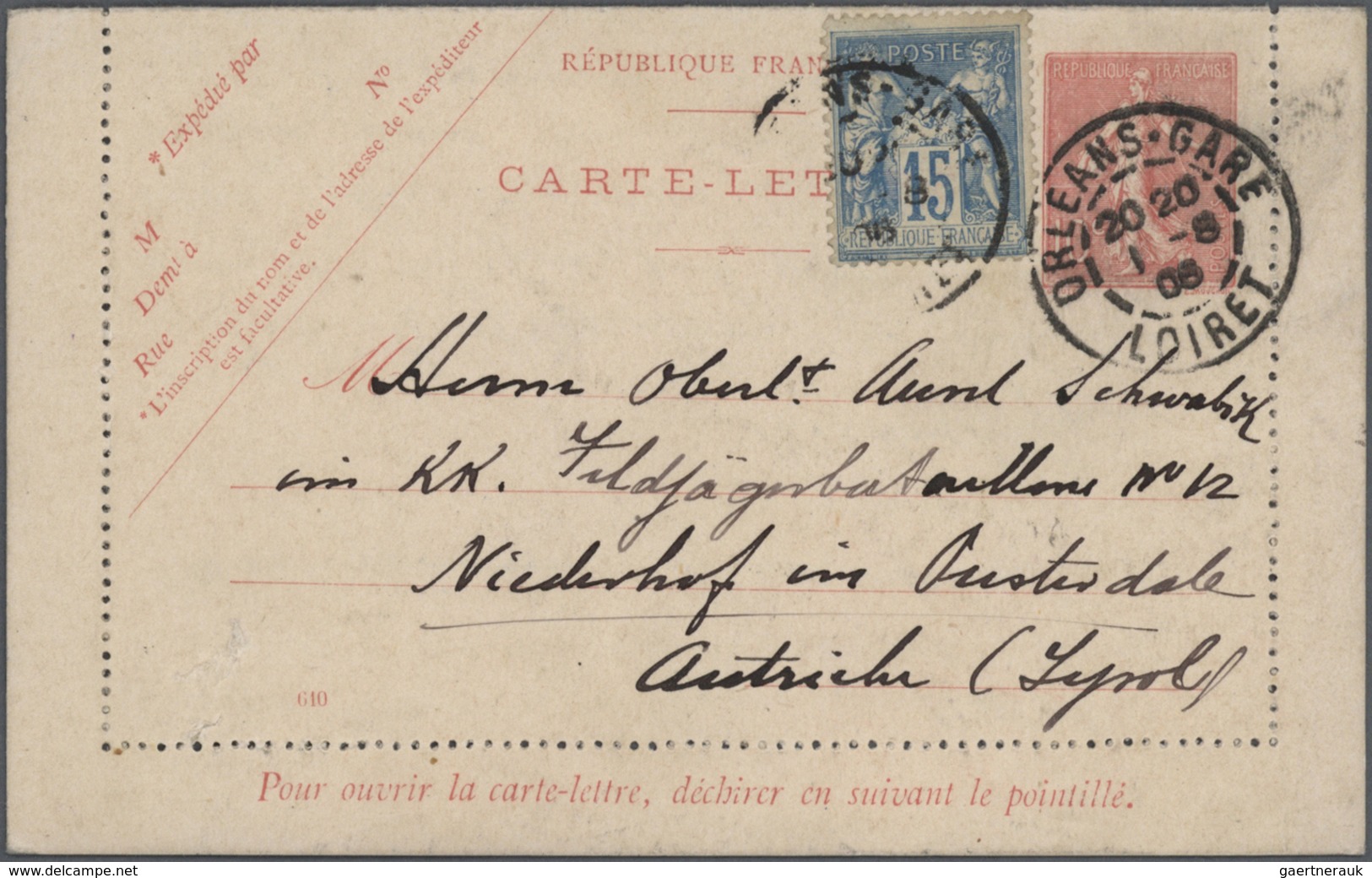 26520 Frankreich - Ganzsachen: 1875/1910 (ca.), Sammlung von etwa 140 alten Ganzsachen bzw. Postkarten-Vor