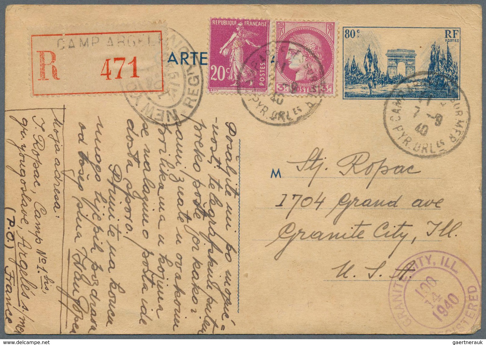 26521 Frankreich - Ganzsachen: 1878/1960 ca., comprehensive collection with ca. 150 used postal stationeri