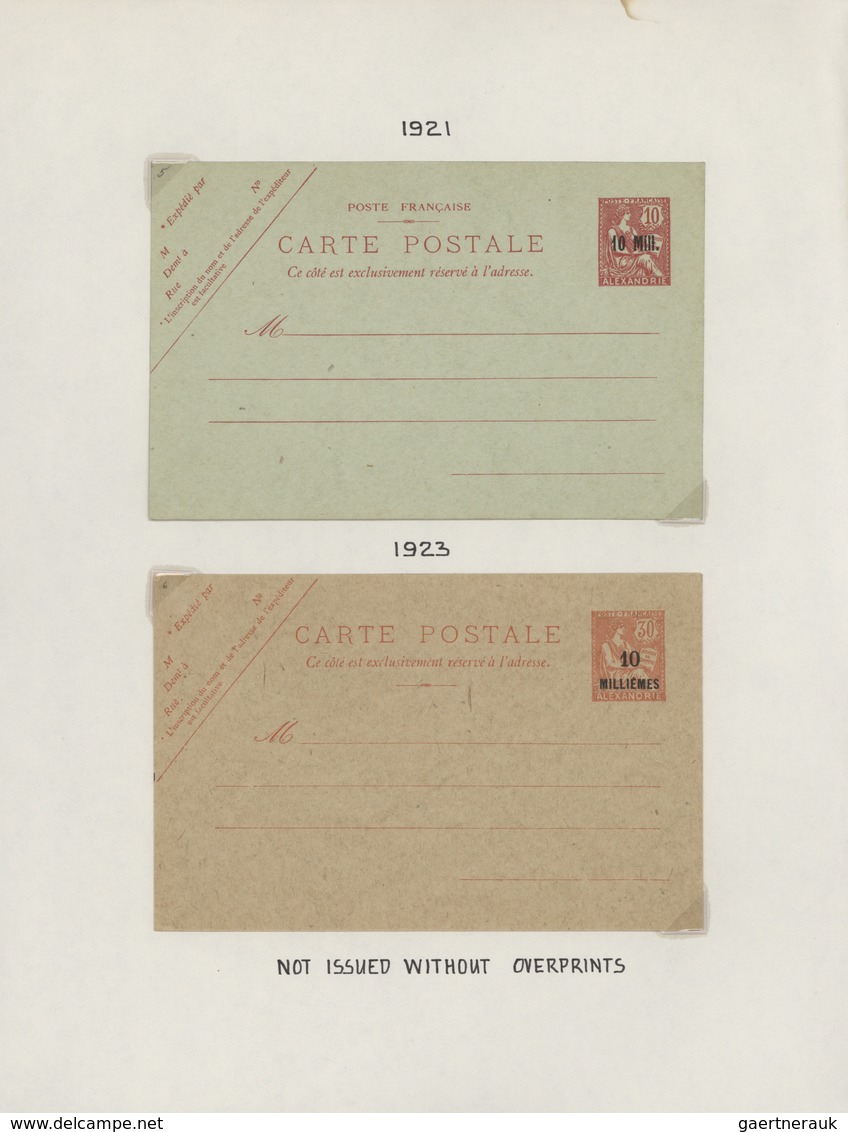 26524 Frankreich - Ganzsachen: 1896/1923 Ca., French Post Offices Abroad: Interesting Collection With Ca.6 - Autres & Non Classés