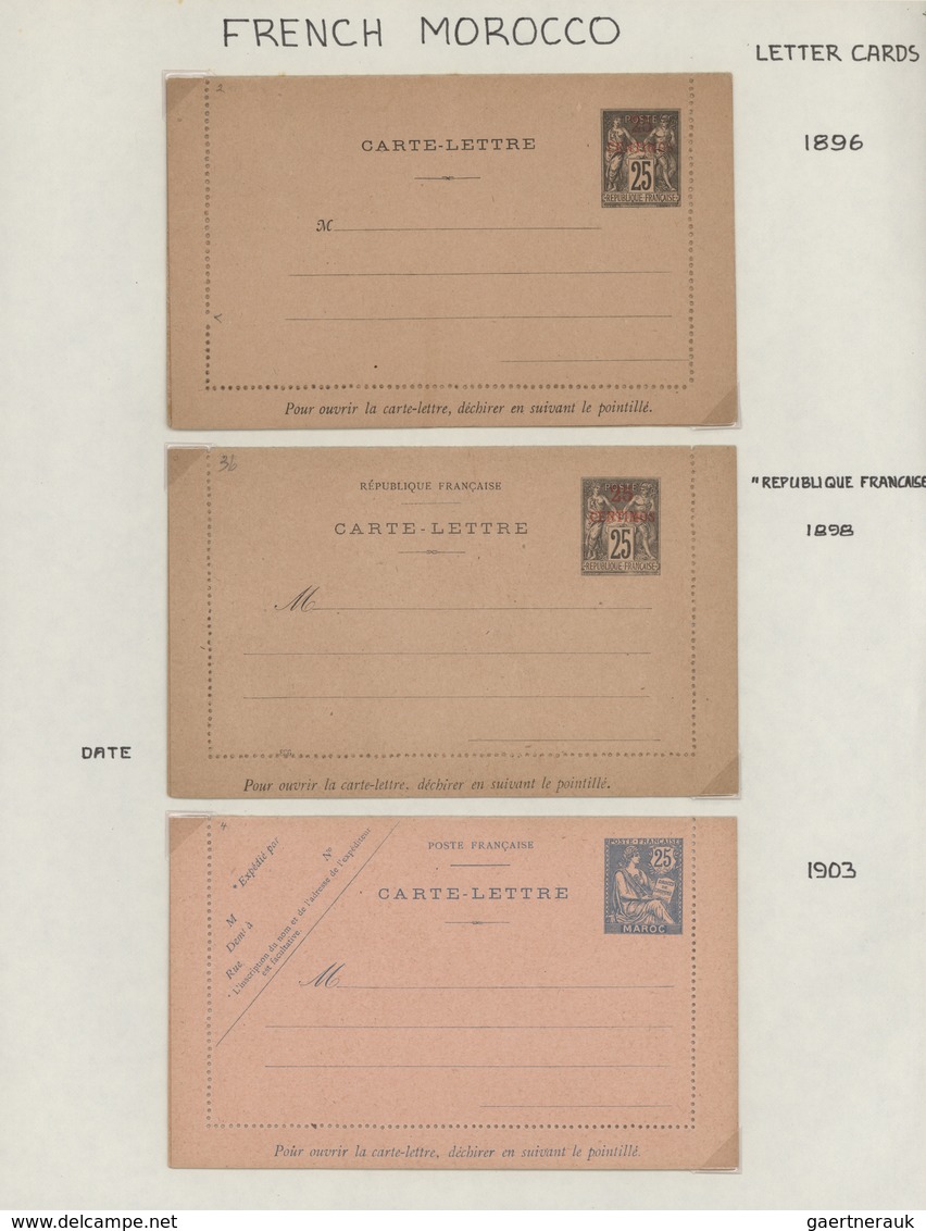 26524 Frankreich - Ganzsachen: 1896/1923 Ca., French Post Offices Abroad: Interesting Collection With Ca.6 - Autres & Non Classés